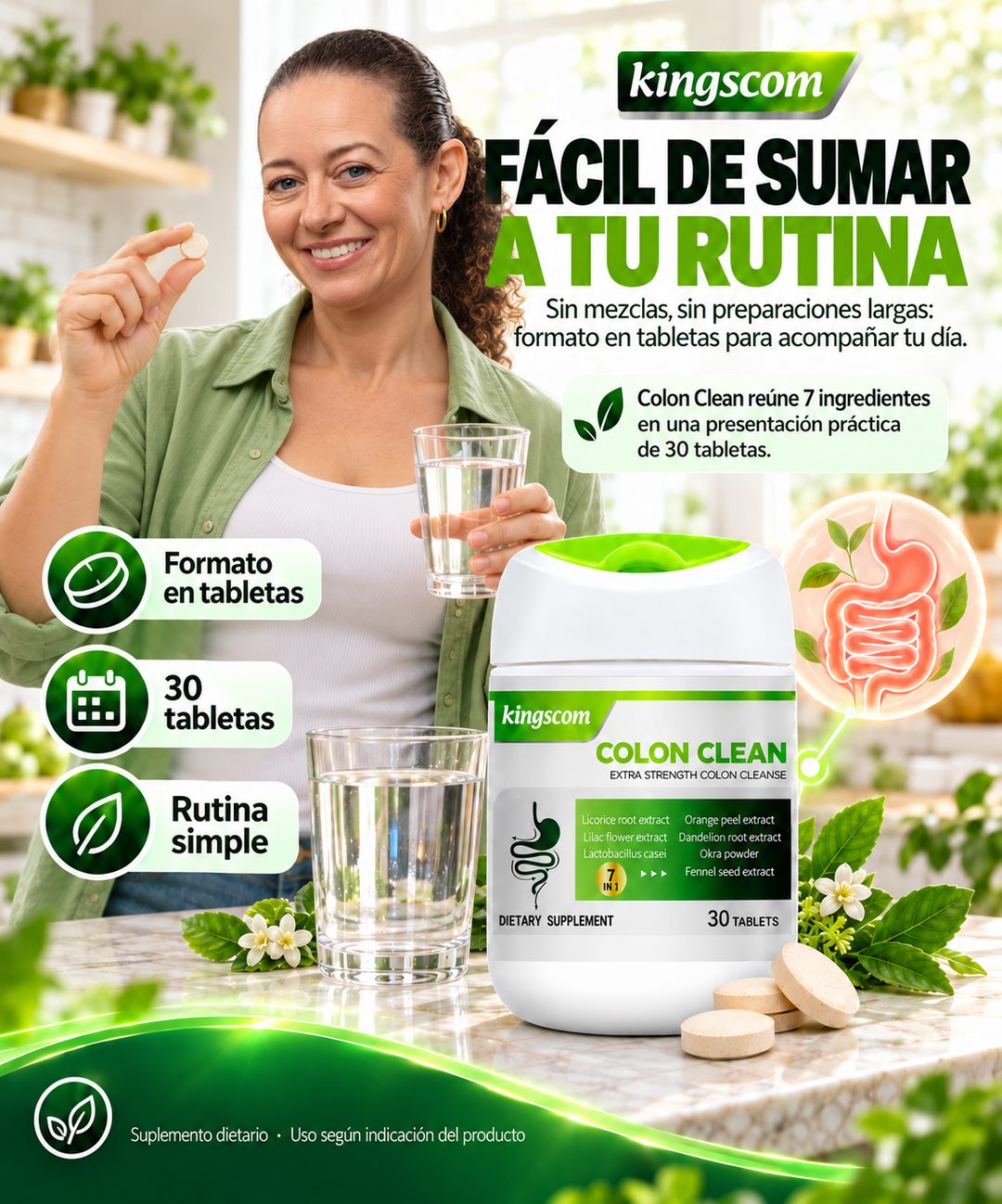 Formato en tabletas, fácil de sumar a tu rutina
