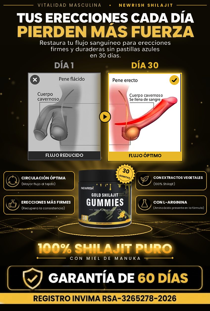 Newrish Gold Shilajit Gummies, 30 gomitas